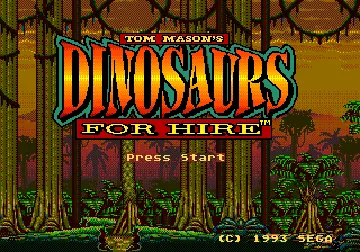 Tom Mason's Dinosaurs for Hire (USA) screen shot title